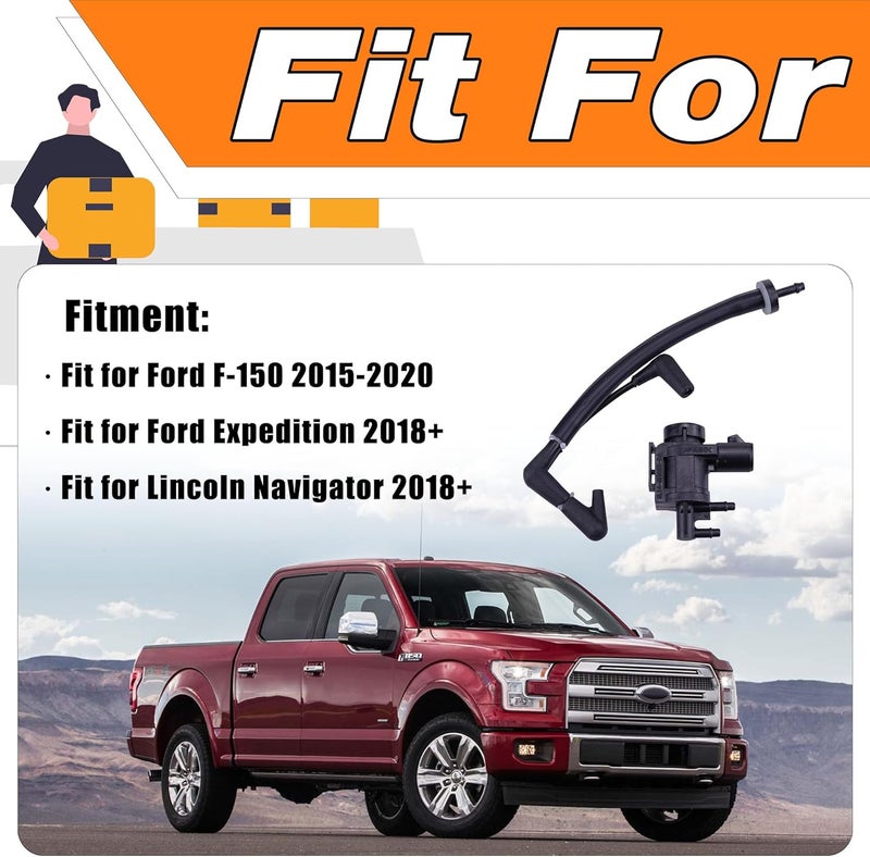 LEVANLIGHT 7L1Z-9H465-B 4x4 4WD Vacuum Solenoid Valve and FL3Z-3A788-B Auto-Locking Hub Vacuum Line Tube Check Valve Vacuum Hose, Fit for Ford F-150 2015-2020 Expedition Lincoln Navigator 2018+ - Image 3